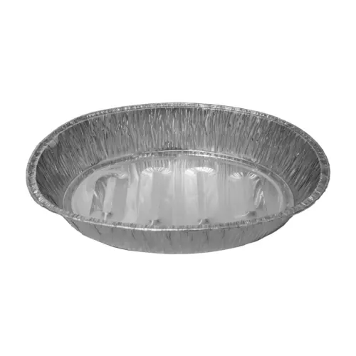 Charola de papel de aluminio oval de 46.8x34x8.5cm