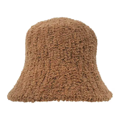 Sombrero de invierno de tela café de 24.5×24.5x15cm