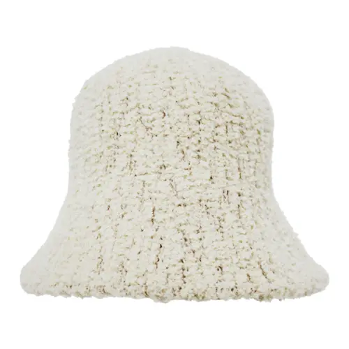 Sombrero de invierno de tela beige de 24.5×24.5x15cm