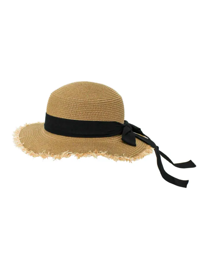 Sombrero de verano con listón caqui de 35x35x9cm - Image 2