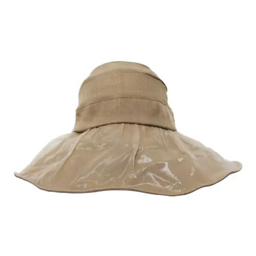 Sombrero de verano de tela caqui de 36x36x19cm