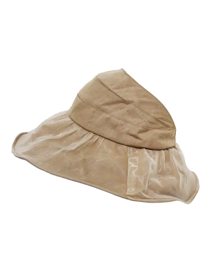 Sombrero de verano de tela caqui de 36x36x19cm - Image 2