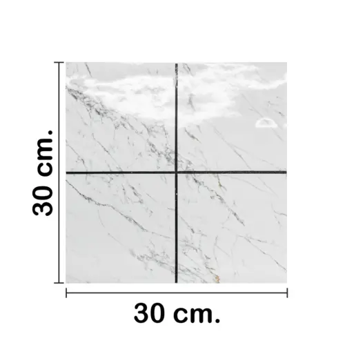 Adhesivo de plástico blanco con líneas de 30x30cm30x30x0.3cm