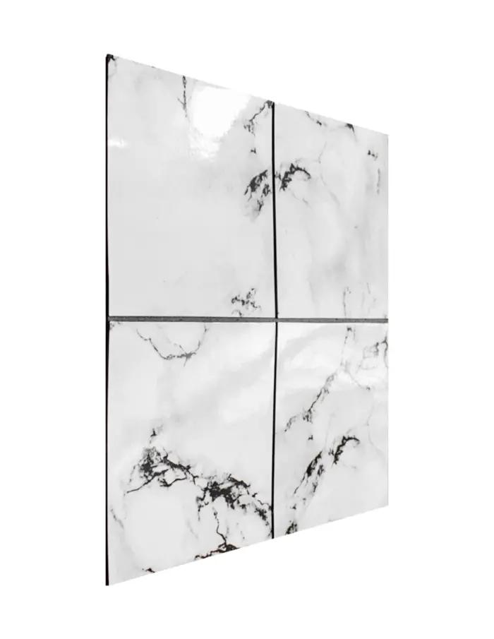 Adhesivo de plástico blanco con negro de 30x30cm30x30x0.3cm - Image 3