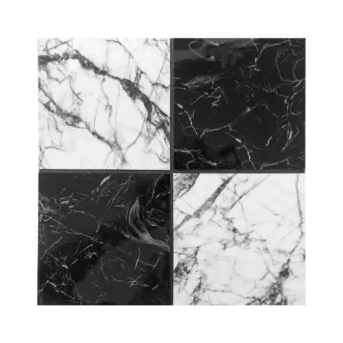 Adhesivo de plástico blanco con negro de 30x30cm30x30x0.3cm