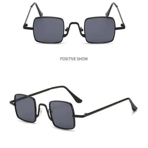 Lentes para sol con cristales cuadrados negro de 14.2×14.5x4cm