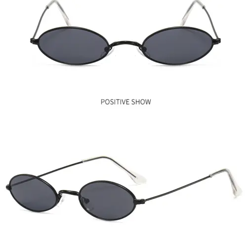 Lentes para sol con cristales ovalados negro con dorado de 13.5×14.5×2.9cm