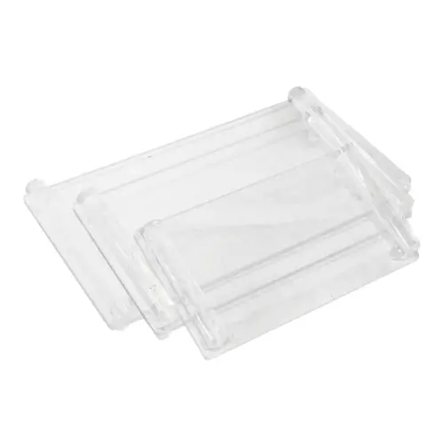Juego de 3 charolas rectangulares de acrilico transparente de 40/34/28×24/20/16x5cm