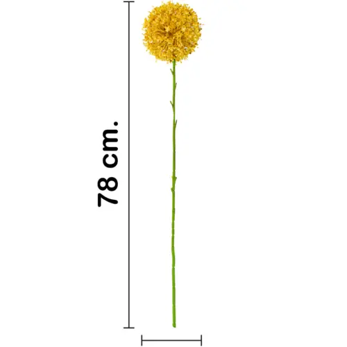 Vara de flor artificial de plástico amarillo de 12x78x0.1cm