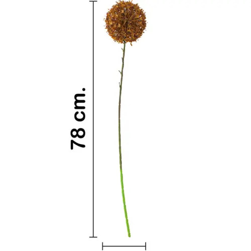 Vara de flor artificial de plástico cafe de 12x78x0.1cm