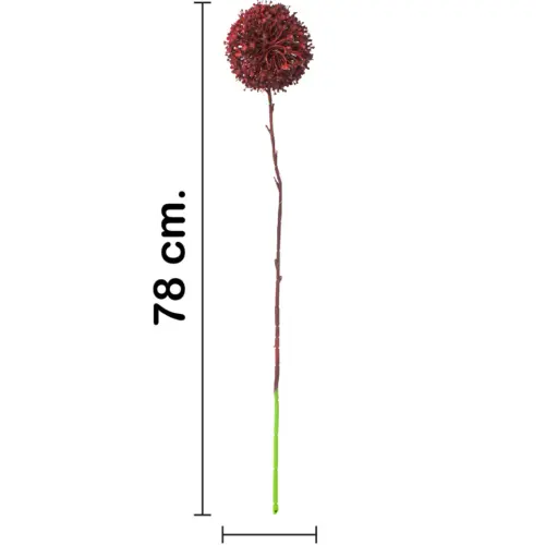 Vara de flor artificial de plástico vino de 12x78x0.1cm