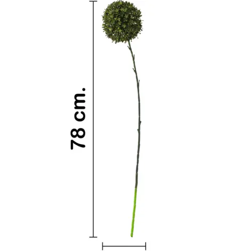 Vara de flor artificial de plástico verde de 12x78x0.1cm