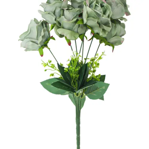 Ramo de rosas artificial verde de 24x43x0.1cm
