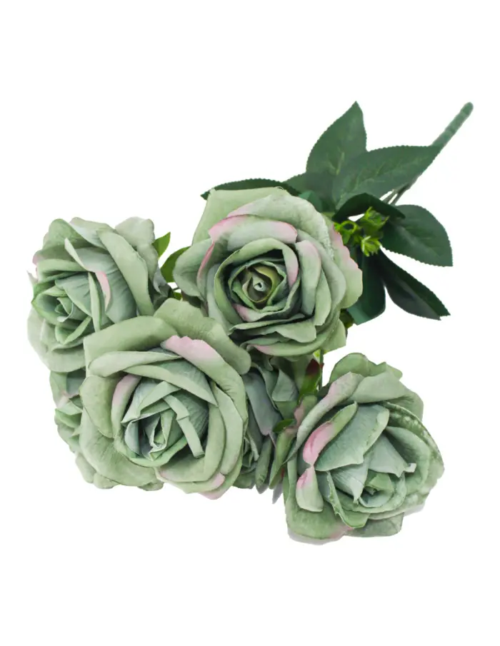 Ramo de rosas artificial verde de 24x43x0.1cm - Image 3