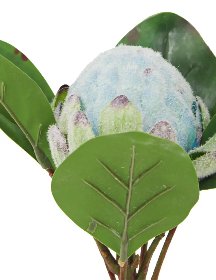 Vara de flor artificial de alcachofa azul de 7.5x50x0.1cm - Image 3