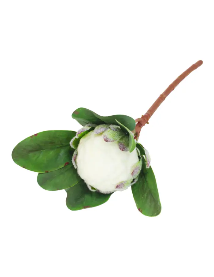 Vara de flor artificial de alcachofa blanca de 7.5x50x0.1cm - Image 4