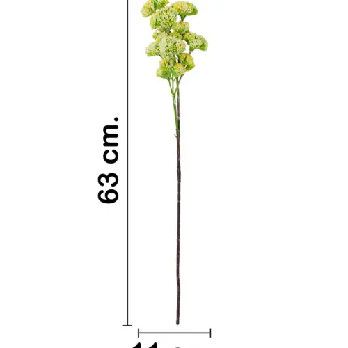 Vara de flor artificial de plastico amarillo de 17x64x0.1cm