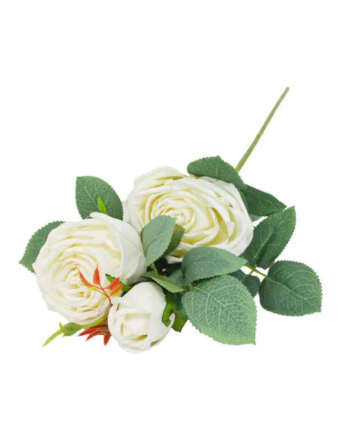 Vara de rosas artificial blancas de 13x64x0.1cm - Image 3