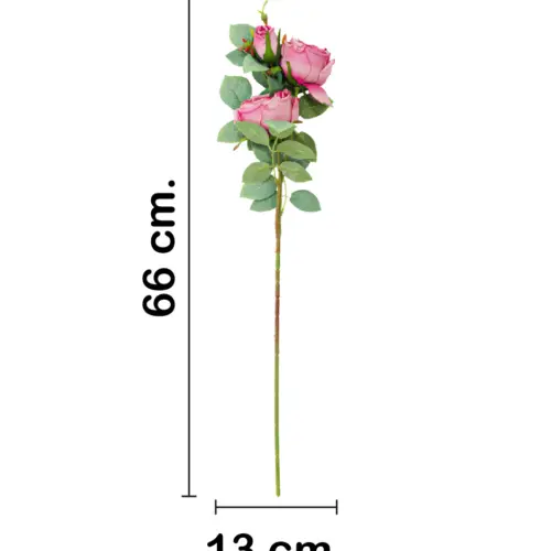 Vara de rosas artificial rosas de 13x64x0.1cm