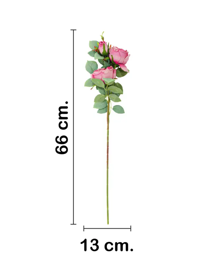 Vara de rosas artificial rosas de 13x64x0.1cm - Image 2