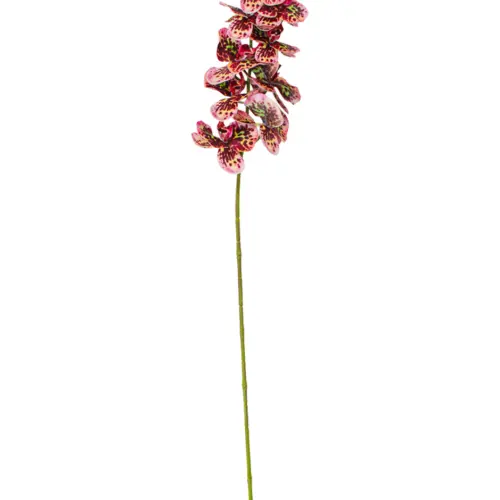 Vara de orquidea artificial jaspeada rosa de 16x92x0.1cm