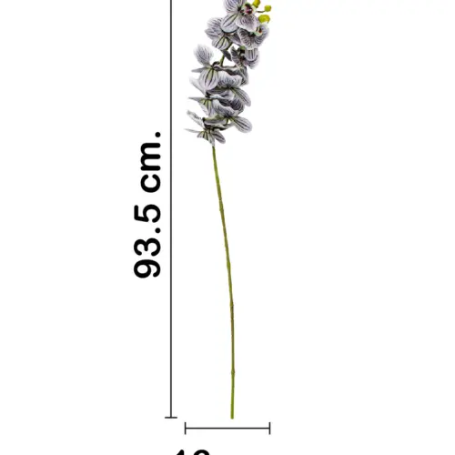 Vara de orquidea artificial jaspeada lila de 16x92x0.1cm