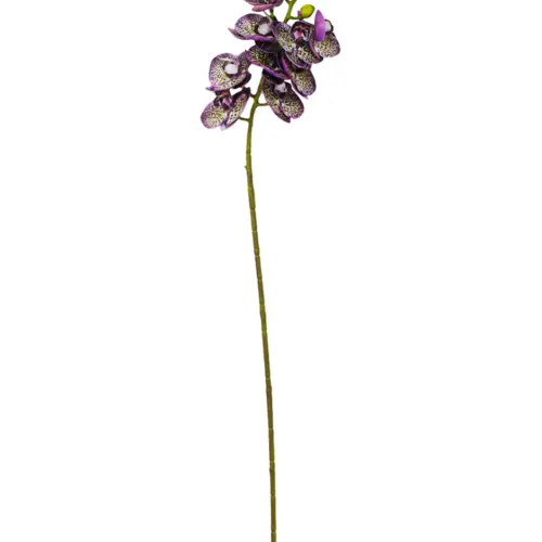 Vara de orquidea artificial jaspeada morado de 10x66x0.1cm