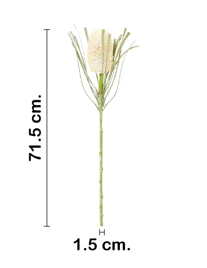 Vara de flor artificial exotica blanca de 20x70x0.1cm - Image 2