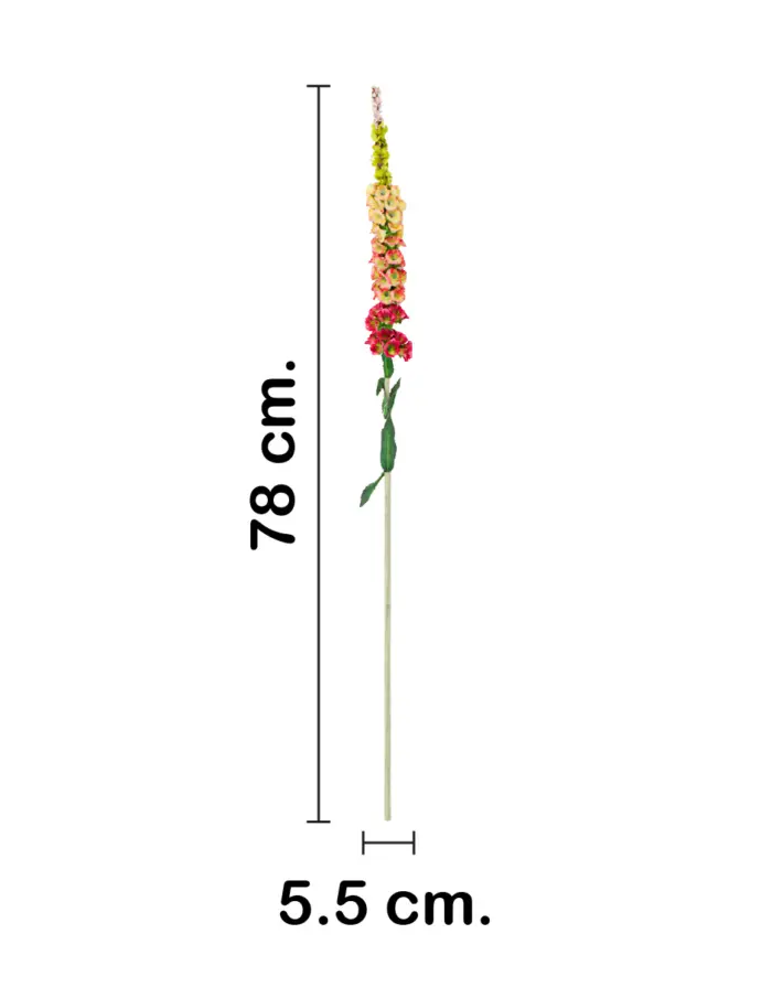 Vara de flor artificial de margarita roja de 5.5x77.5x0.1cm - Image 2