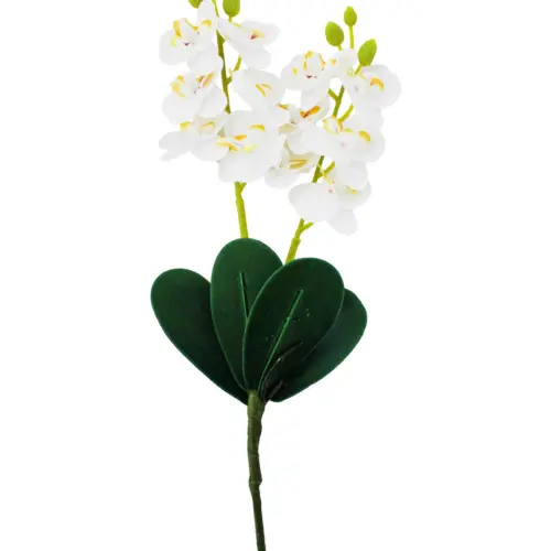 Vara artificial de orquideas blancas de 12x31x0.1cm