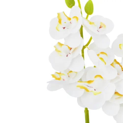 Vara artificial de orquideas blancas de 12x31x0.1cm