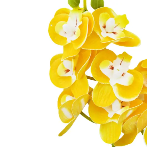 Vara artificial de orquideas amarillas de 12x31x0.1cm