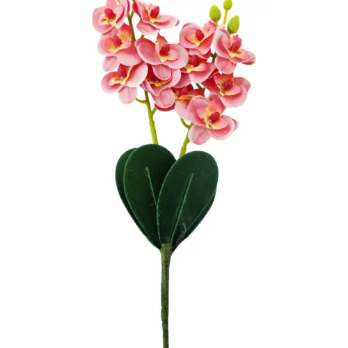 Vara artificial de orquideas rosas de 12x31x0.1cm