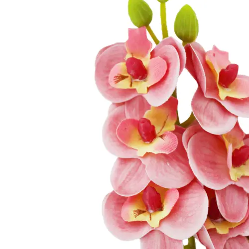Vara artificial de orquideas rosas de 12x31x0.1cm