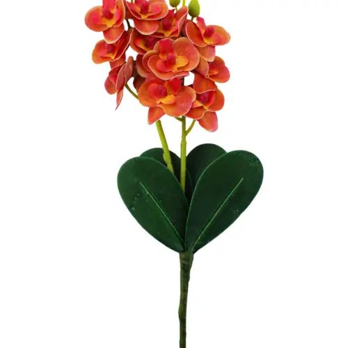 Vara artificial de orquideas naranja de 12x31x0.1cm