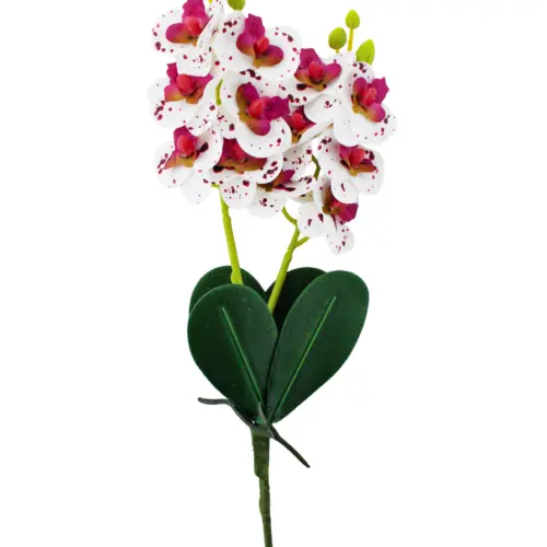 Vara artificial de orquideas blancas con vino de 12x31x0.1cm