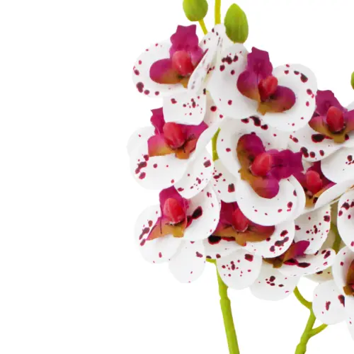 Vara artificial de orquideas blancas con vino de 12x31x0.1cm