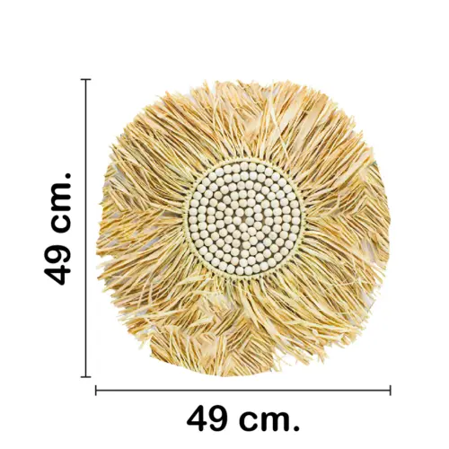 Cuadro de pared de fibras naturales de 49x49x0.1cm