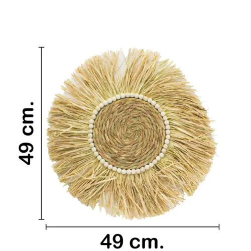 Cuadro de pared de fibras naturales de 48x48x0.1cm