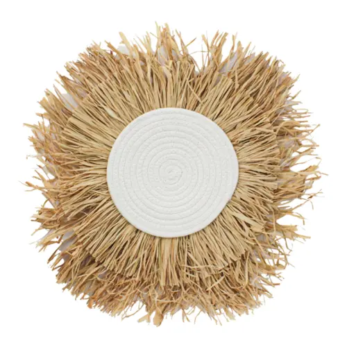 Cuadro de pared de fibras naturales de 50x50x0.1cm