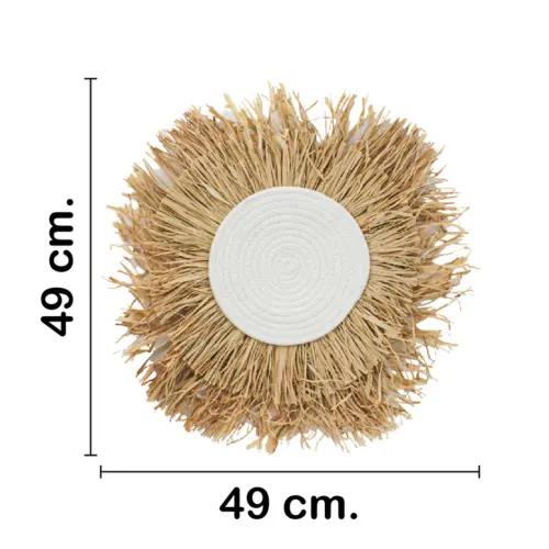Cuadro de pared de fibras naturales de 50x50x0.1cm