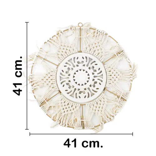 Cuadro de pared tejido de macrame de 40x40x0.1cm