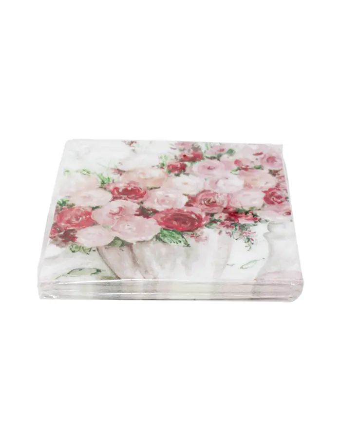 Servilleta de papel con diseño flores de 16.5x16.5x1.5cm - Image 3