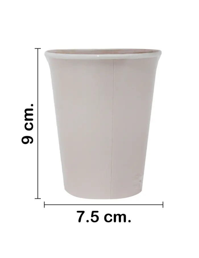 Paquete de 8 vasos desechables rosa de 250ml y 7.5x7.5x13cm - Image 2
