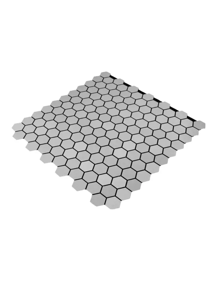 Adhesivo para pared de plastico plateado con hexágonos de 30x30x0.1cm - Image 3