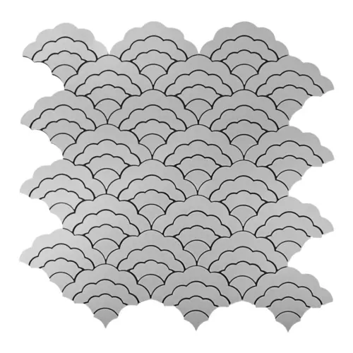Adhesivo para pared de plastico plateado diseño nubes de 30x30x0.1cm