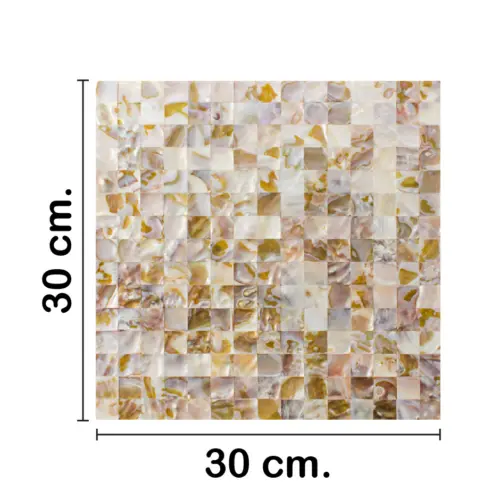 Adhesivo para pared de plastico diseño concha nacarada de 30x30x0.1cm