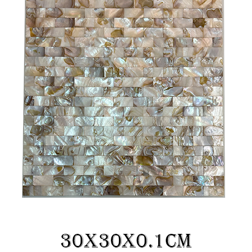 Adhesivo para pared de plastico diseño concha nacarada de 30x30x0.1cm