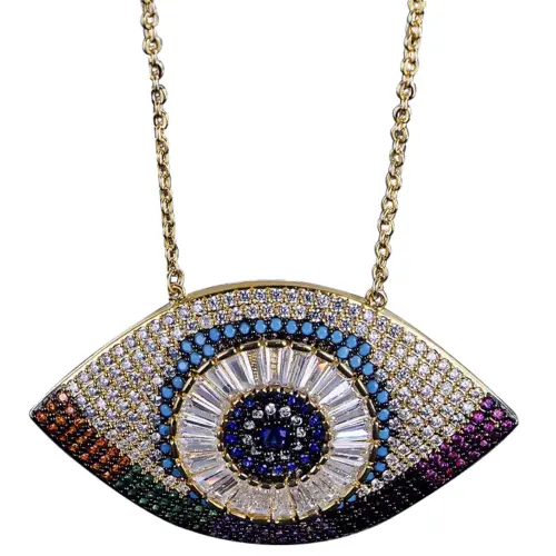 Collar con dije de ojo turco de 4.2×2.5x50cm