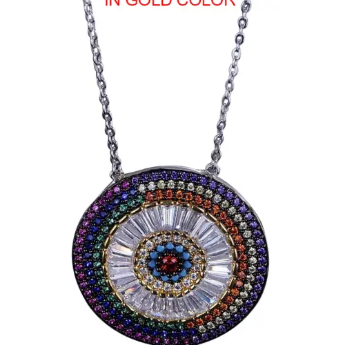 Collar con dije de ojo turco de 2.5×2.5x50cm
